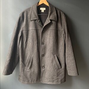 J. CREW men’s pea coat Charcoal gray size XL wool jacket